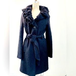 Wool Blend Unique Collar Design